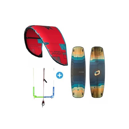 Pack Kitesurf Naish Pivot + Twin tip ozone + barre Kiteattitude totem vario