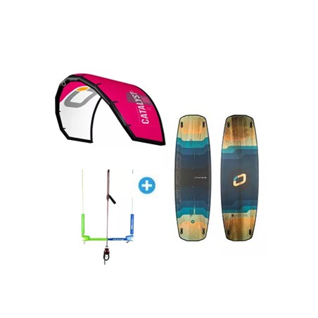 Pack Kitesurf Ozone Catalyst + Twin tip ozone + barre Kiteattitude totem vario