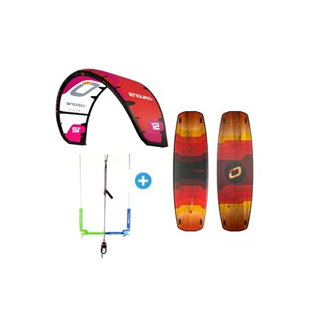 Pack Kitesurf OZONE ENDURO V5 + Twin tip ozone + Barre Kiteattitude