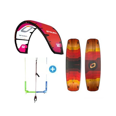 Pack Kitesurf OZONE ENDURO V5 + Twin tip ozone + Barre Kiteattitude