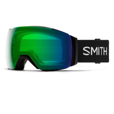 Masque de Snowboard/Ski SMITH I/O MAG XL Black + ChromaPop Everyday Green Mirror Lens