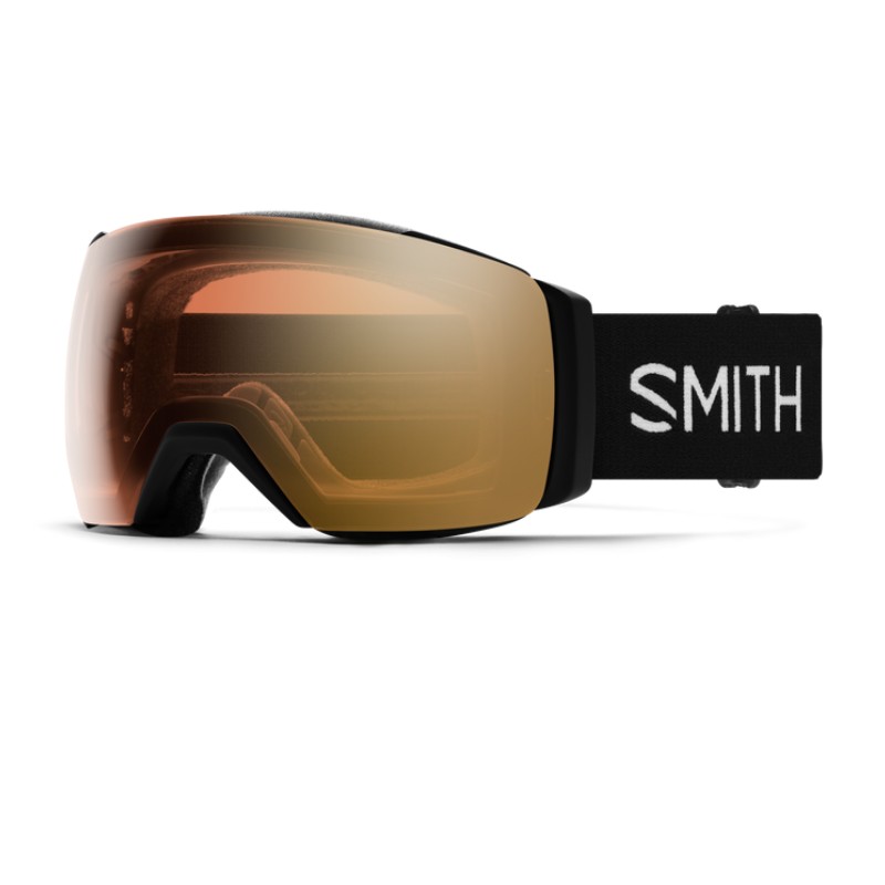 Masque de Snowboard/Ski SMITH I/O MAG XL Black + ChromaPop™ Pro Photochromic Gold Mirror Lens