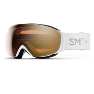 Masque de Snowboard/Ski femme SMITH I/O MAG S White Chunky Knit + ChromaPop™ Pro Photochromic Gold Mirror Lens