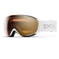 Masque de Snowboard/Ski femme SMITH I/O MAG S White Chunky Knit + ChromaPop™ Pro Photochromic Gold Mirror Lens