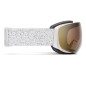 Masque de Snowboard/Ski femme SMITH I/O MAG S White Chunky Knit + ChromaPop™ Pro Photochromic Gold Mirror Lens