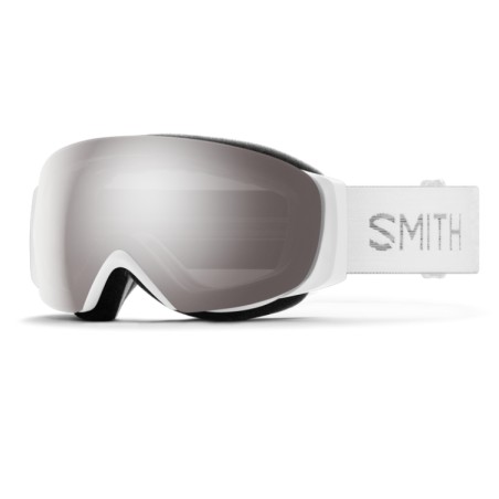 Masque de Snowboard/Ski femme SMITH I/O MAG S White Chunky Knit + ChromaPop™ Sun Platinum Mirror Lens