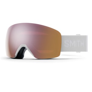 Masque de Snowboard/ski SMITH SKYLINE White Vapor + ChromaPop Everyday Rose Gold Mirror Lens