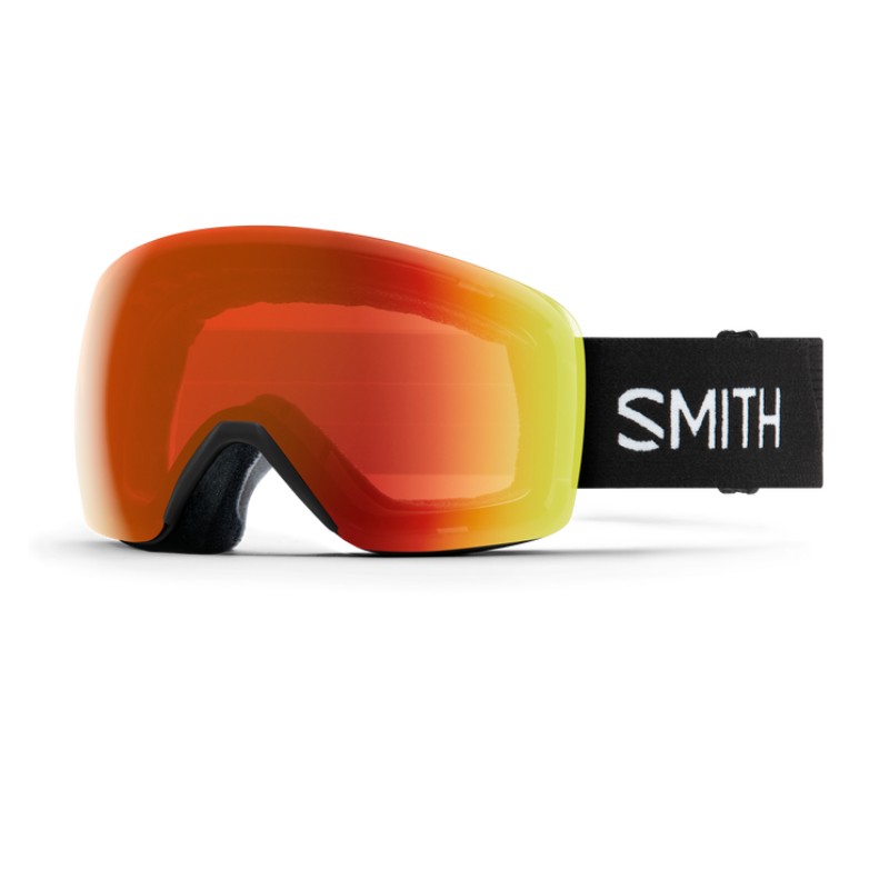 Masque de Snowboard/ski SMITH SKYLINE Black + ChromaPop Everyday Red Mirror Lens