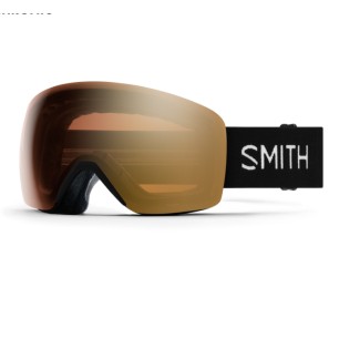 Masque de Snowboard/ski SMITH SKYLINE Black + ChromaPop™ Pro Photochromic Gold Mirror Lens