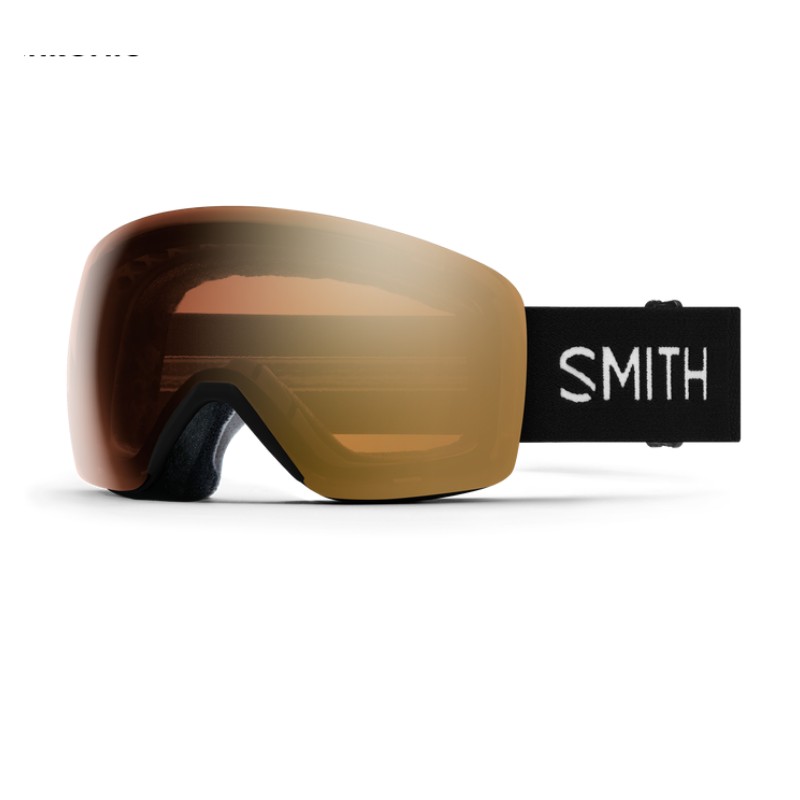 Masque de Snowboard/ski SMITH SKYLINE Black + ChromaPop™ Pro Photochromic Gold Mirror Lens