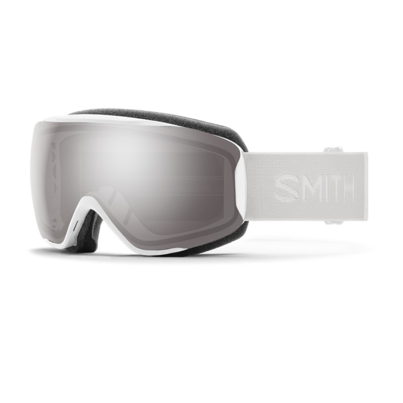 Masque de Snowboard/ski femme SMITH Moment White Vapor + ChromaPop™ Sun Platinum Mirror Lens