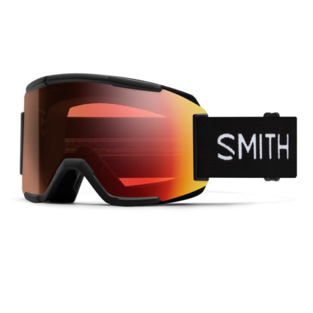 Masque de Snowboard/ski SMITH SQUAD Black + ChromaPop™ Pro Photochromic Red Mirror Lens