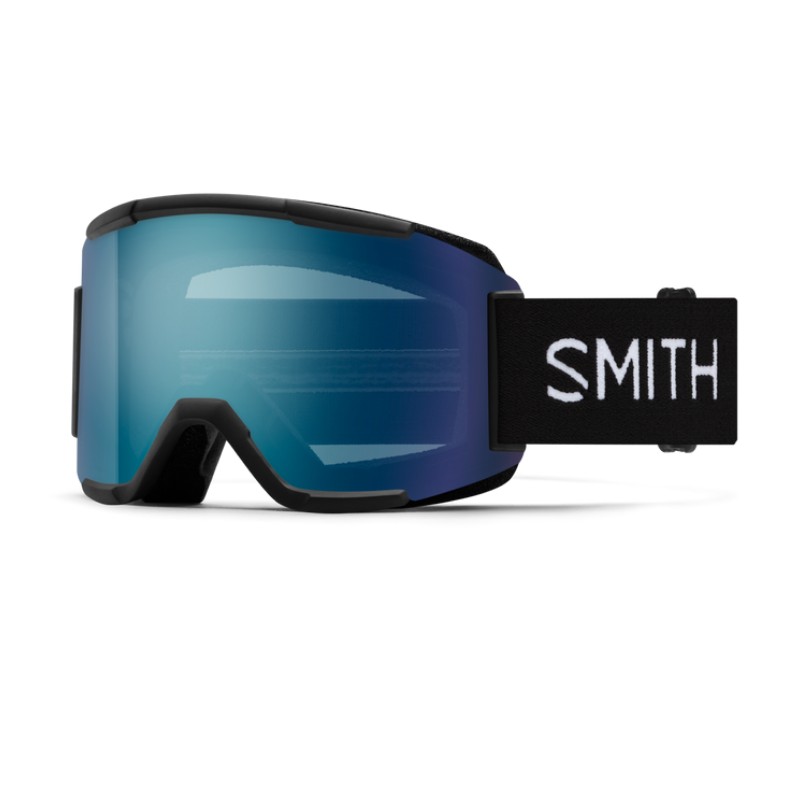 Masque de Snowboard/ski SMITH SQUAD Black + ChromaPop™ Everyday Blue Mirror Lens