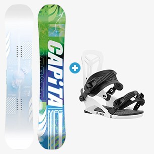 Pack Snowboard CAPITA PATHFINDER reverse camber + Fix union Flite pro