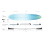 PLANCHE DE SURF LONGBOARD TORQ DELPERO PRO ACT