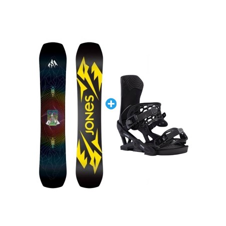 Pack Snowboard JONES MOUNTAINT TWIN + Fix jones Meteorite